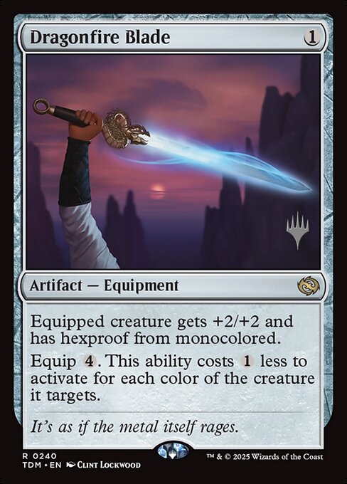 Dragonfire Blade (240p) (Foil) - Tarkir: Dragonstorm Promos - Game On