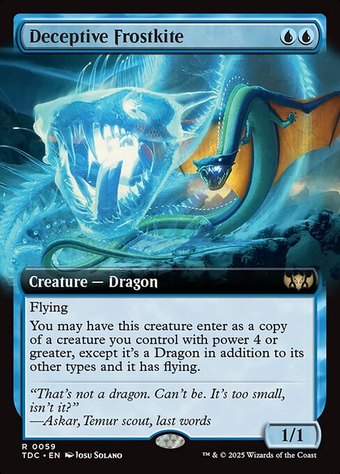 Deceptive Frostkite (59) - EXTENDED ART - Tarkir: Dragonstorm Commander - Game On