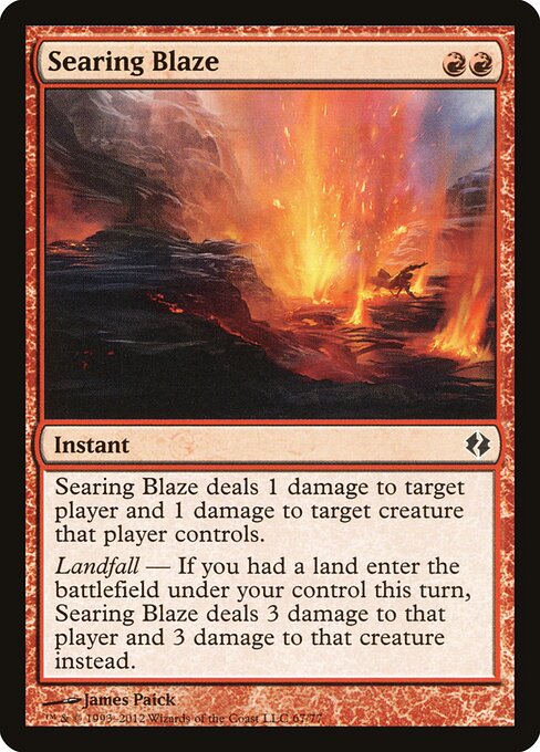 Searing Blaze (67) - Duel Decks: Venser vs. Koth - Game On