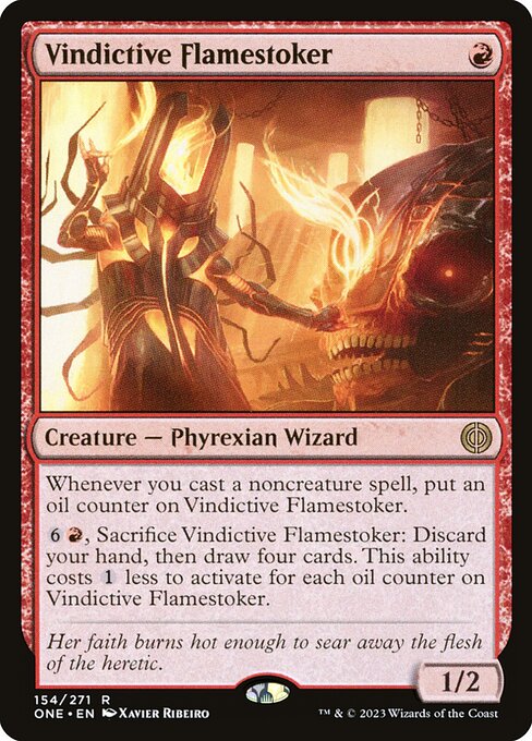 Vindictive Flamestoker (154) (Foil) - Phyrexia: All Will Be One - Game On