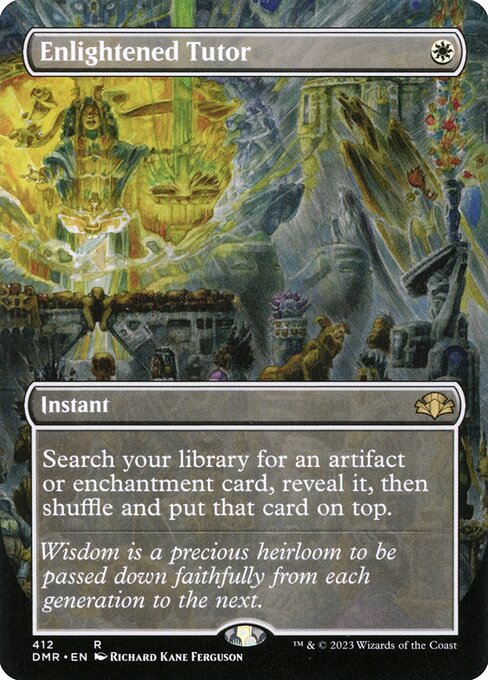 Enlightened Tutor (412) - BORDERLESS - FULL ART (Foil) - Dominaria Remastered - Game On
