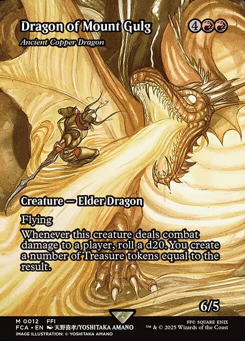 Ancient Copper Dragon (12) - BORDERLESS - FULL ART - Final Fantasy: Through the Ages - Game On