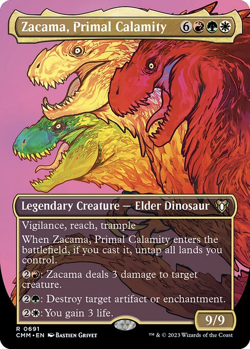 Zacama, Primal Calamity (691) - BORDERLESS - FULL ART - Commander Masters - Game On