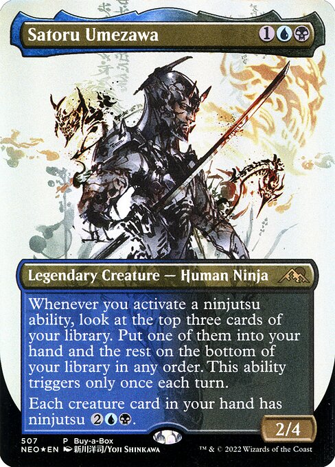 Satoru Umezawa (507) - BORDERLESS - FULL ART (Foil) - Kamigawa: Neon Dynasty - Game On