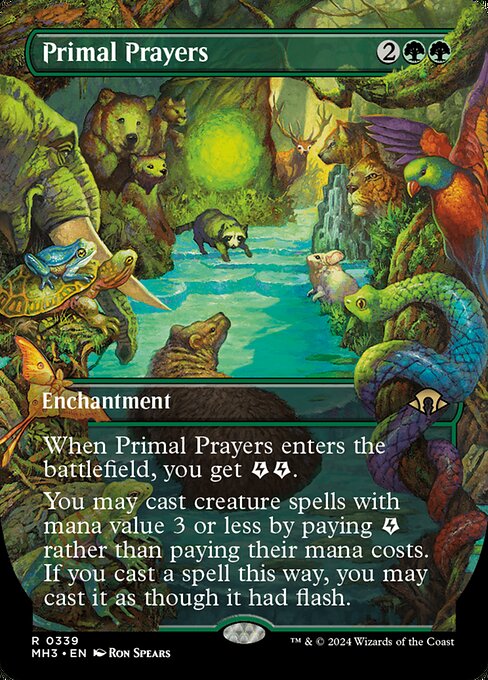 Primal Prayers (339) - BORDERLESS - FULL ART - Modern Horizons 3 - Game On