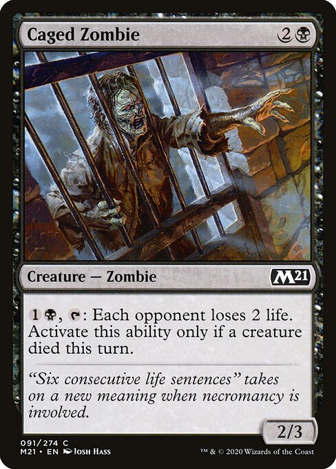 Caged Zombie (91) - Core Set 2021 - Game On