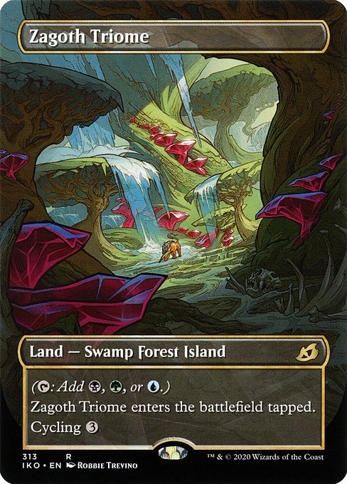 Zagoth Triome (313) - BORDERLESS - FULL ART - Ikoria: Lair of Behemoths - Game On