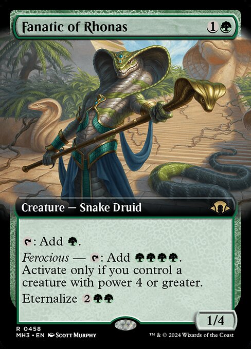 Fanatic of Rhonas (458) - EXTENDED ART (Foil) - Modern Horizons 3 - Game On