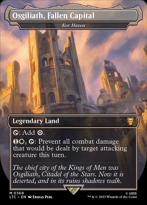 Kor Haven (368) - BORDERLESS - FULL ART (Foil) - Tales of Middle-earth Commander - Game On
