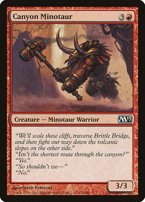Canyon Minotaur (122) (Foil) - Magic 2013 - Game On