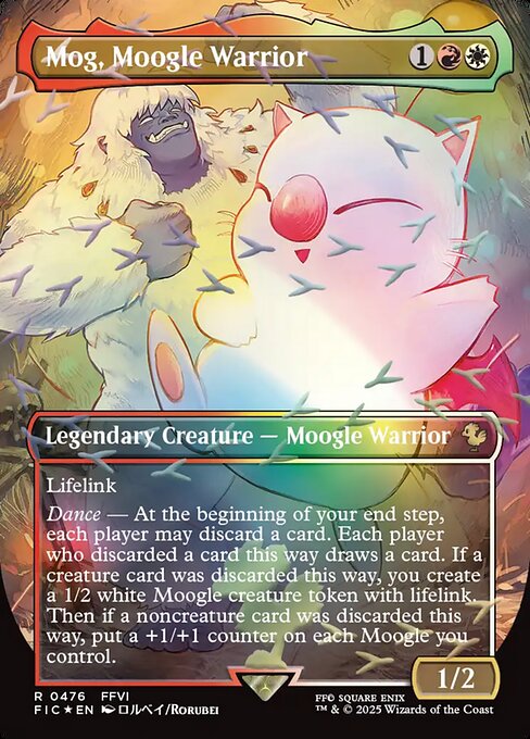 Mog, Moogle Warrior (476) - BORDERLESS - FULL ART (Foil) - Final Fantasy Commander - Game On