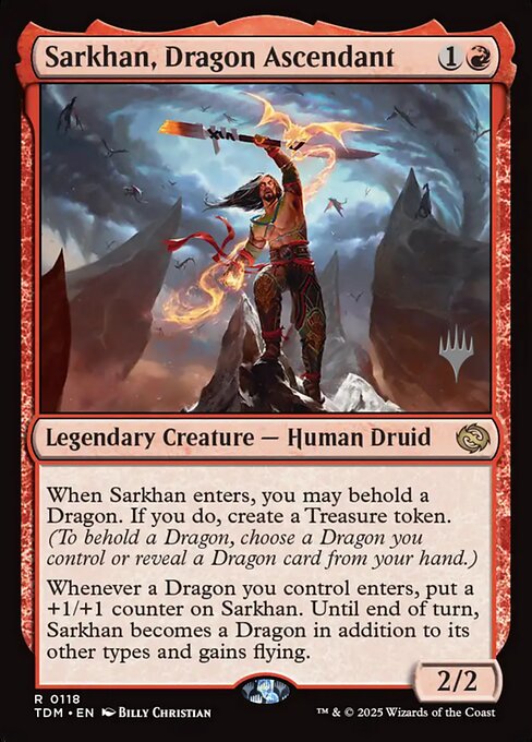 Sarkhan, Dragon Ascendant (118p) - Tarkir: Dragonstorm Promos - Game On