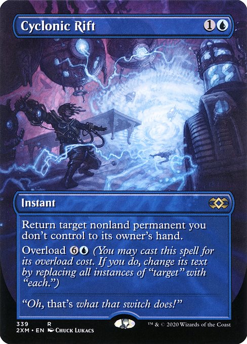 Cyclonic Rift (339) - BORDERLESS - FULL ART (Foil) - Double Masters - Game On