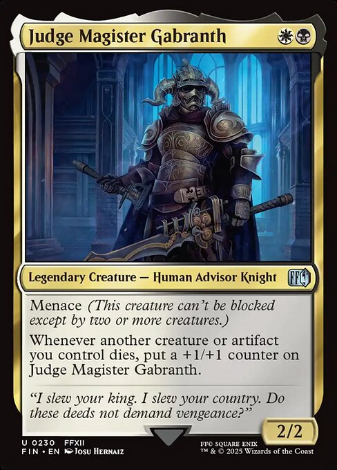 Judge Magister Gabranth (230) - Final Fantasy - Game On
