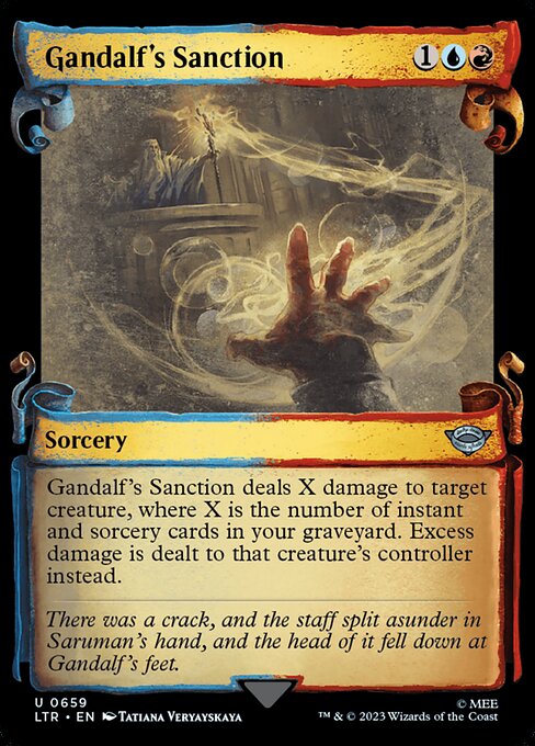 Gandalf's Sanction (659) - SHOWCASE (Foil) - The Lord of the Rings: Tales of Middle-earth - Game On