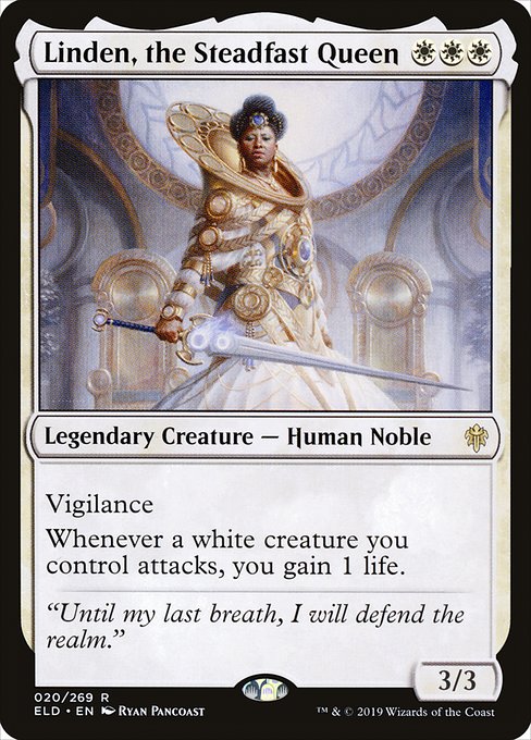 Linden, the Steadfast Queen (20) (Foil) - Throne of Eldraine - Game On