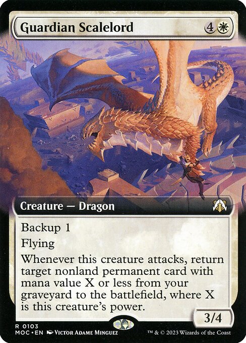 Guardian Scalelord (103) - EXTENDED ART - March of the Machine Commander - Game On