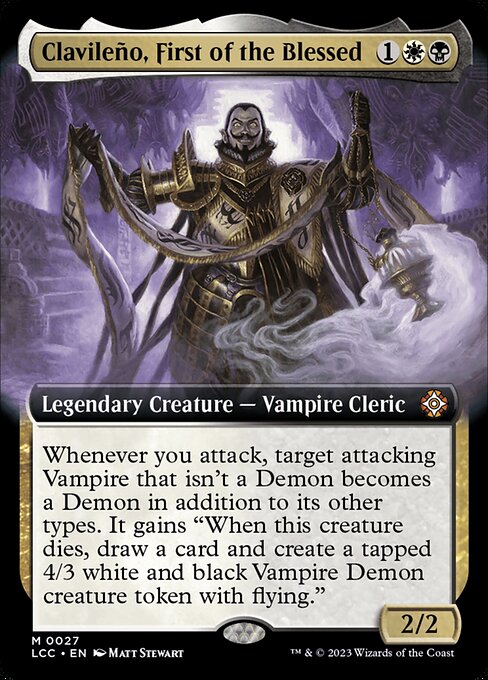 Clavileño, First of the Blessed (27) - EXTENDED ART - The Lost Caverns of Ixalan Commander - Game On