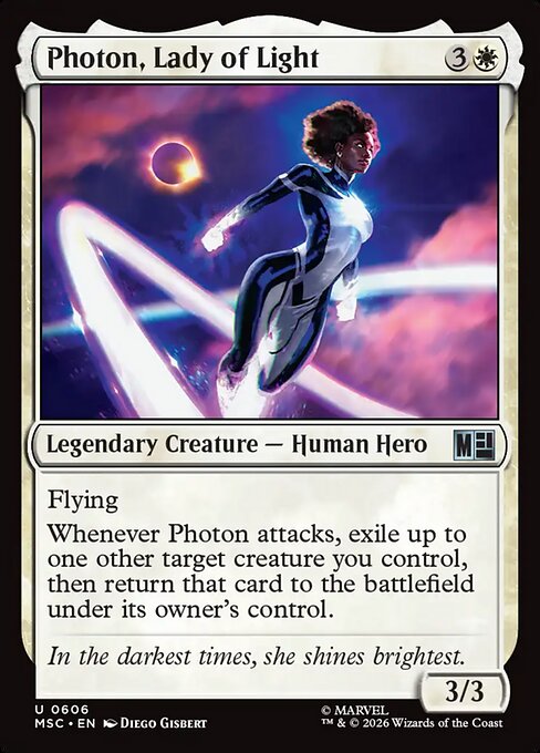 Photon, Lady of Light (606) - Marvel Super Heroes Commander - Game On