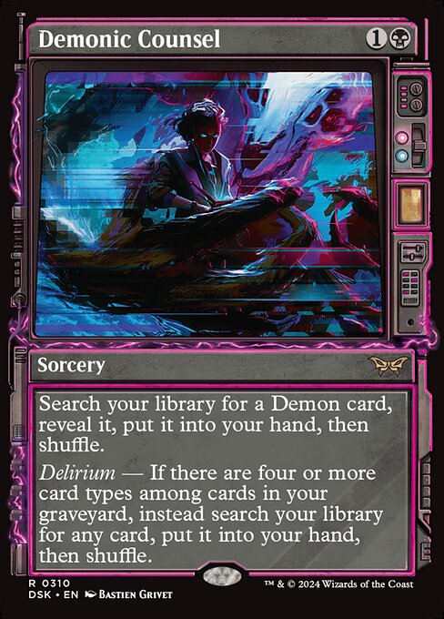 Demonic Counsel (310) - SHOWCASE (Foil) - Duskmourn: House of Horror - Game On
