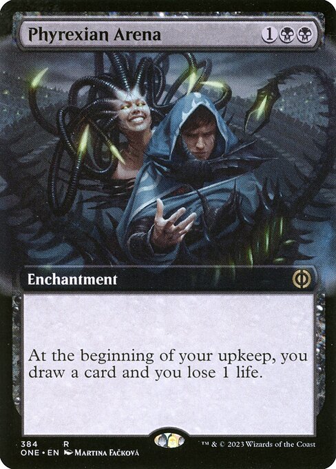 Phyrexian Arena (384) - EXTENDED ART (Foil) - Phyrexia: All Will Be One - Game On