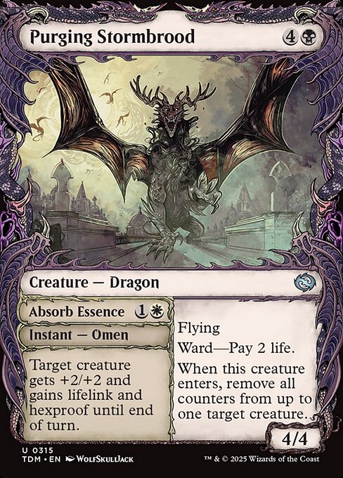 Purging Stormbrood // Absorb Essence (315) - SHOWCASE (Foil) - Tarkir: Dragonstorm - Game On