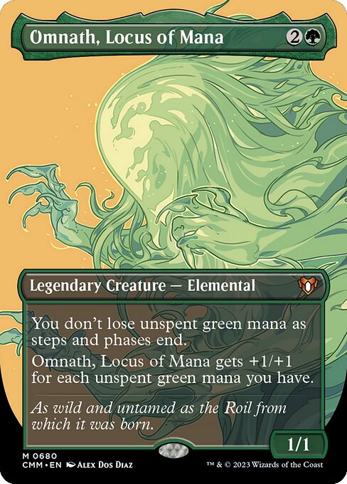 Omnath, Locus of Mana (680) - BORDERLESS - FULL ART (Foil) - Commander Masters - Game On