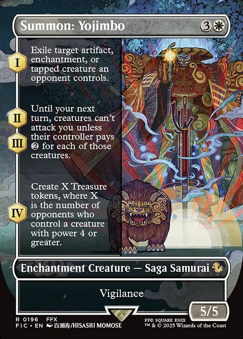 Summon: Yojimbo (196) - BORDERLESS - FULL ART (Foil) - Final Fantasy Commander - Game On