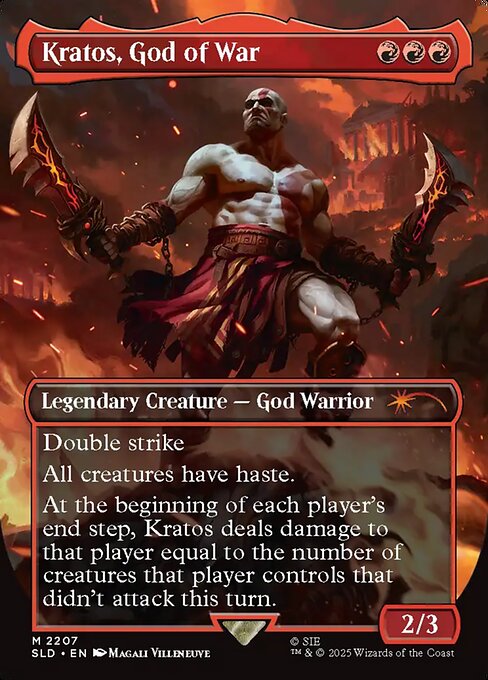 Kratos, God of War (2207) - BORDERLESS - FULL ART - Secret Lair Drop - Game On