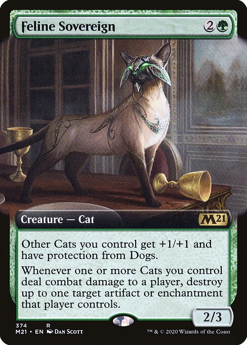 Feline Sovereign (374) - EXTENDED ART (Foil) - Core Set 2021 - Game On