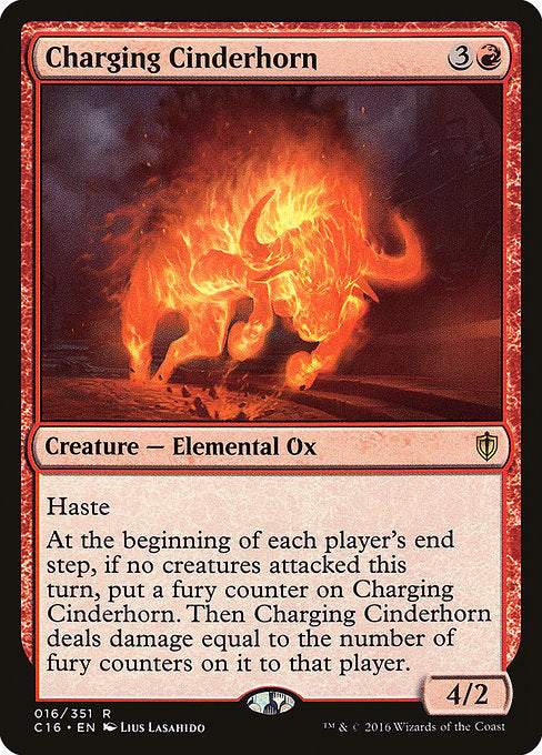 Charging Cinderhorn (16) - Commander 2016 - Game On