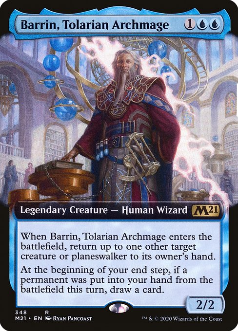 Barrin, Tolarian Archmage (348) - EXTENDED ART - Core Set 2021 - Game On