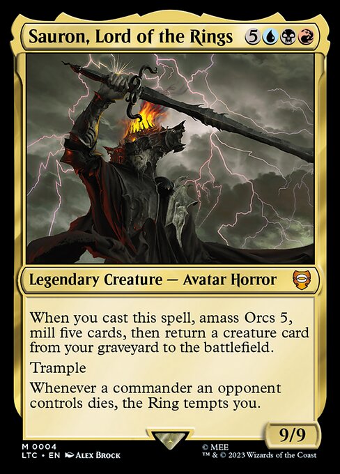 Sauron, Lord of the Rings (4) (Foil) - Tales of Middle-earth Commander - Game On
