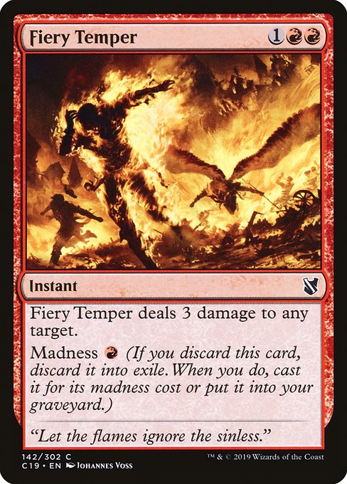 Fiery Temper (142) - Commander 2019 - Game On