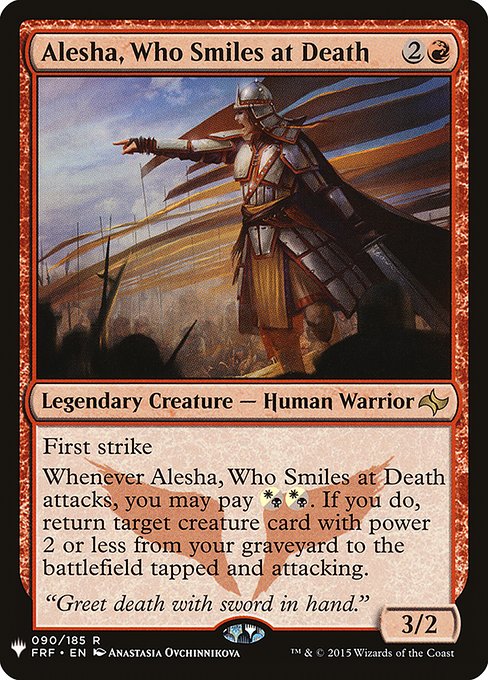 Alesha, Who Smiles at Death (FRF-90) - The List - Game On