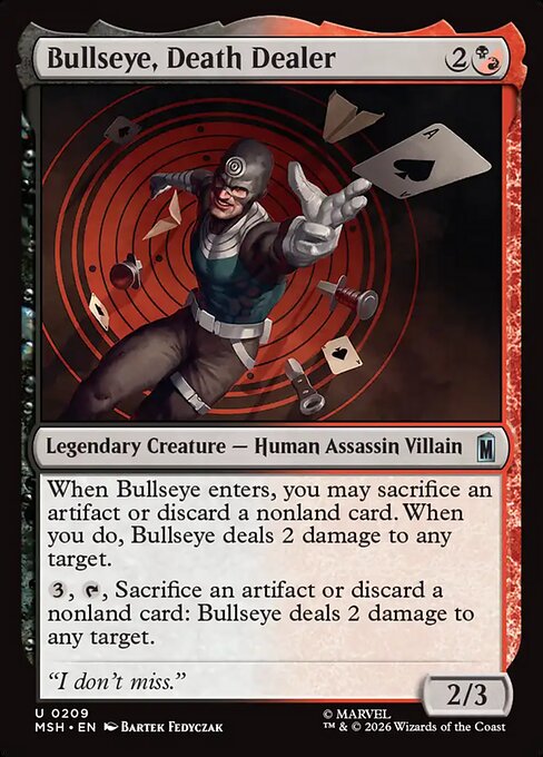 Bullseye, Death Dealer (209) (Foil) - Marvel Super Heroes - Game On