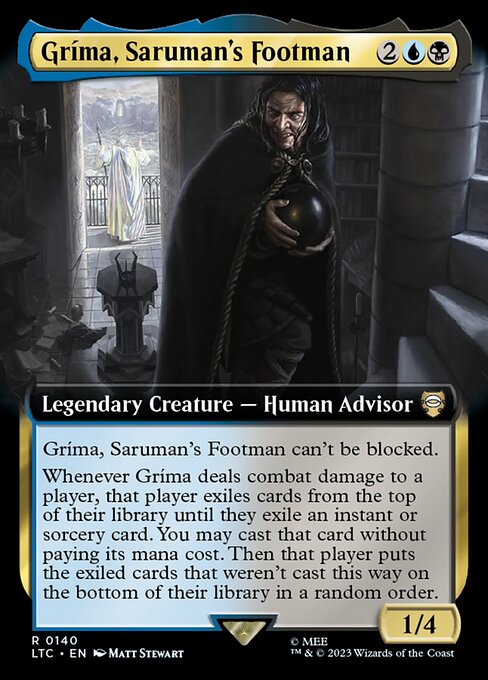 Gríma, Saruman's Footman (140) - EXTENDED ART - Tales of Middle-earth Commander - Game On