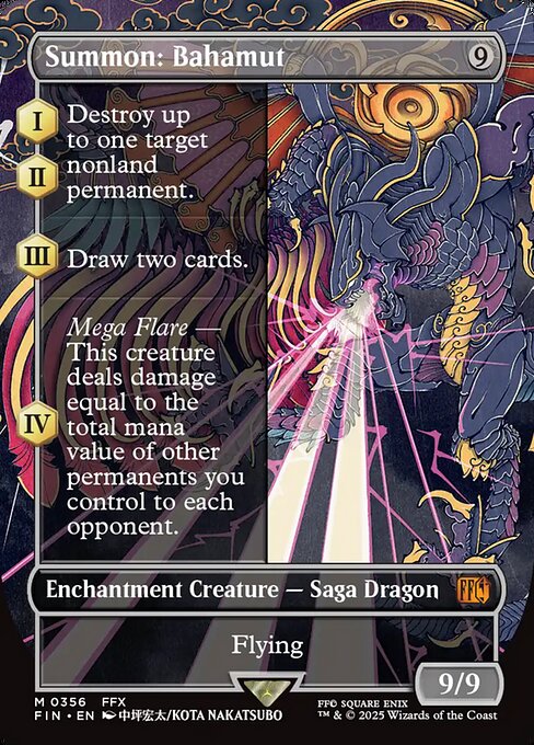Summon: Bahamut (356) - BORDERLESS - FULL ART - Final Fantasy - Game On