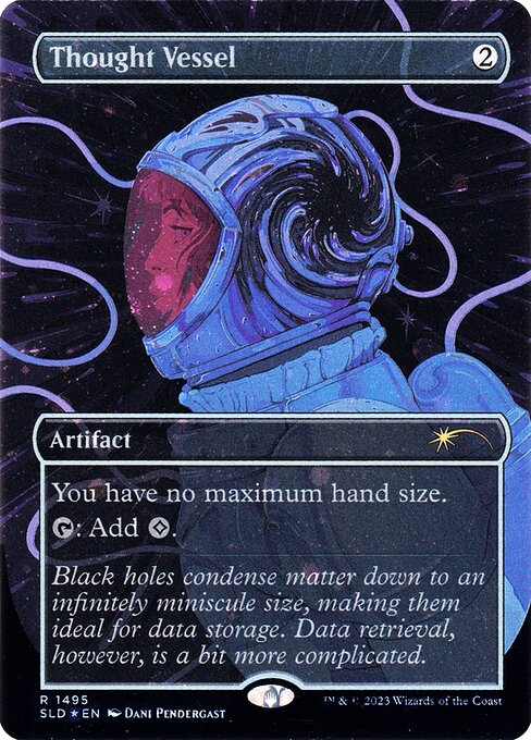 Thought Vessel (1495★) - BORDERLESS - FULL ART (Foil) - Secret Lair Drop - Game On