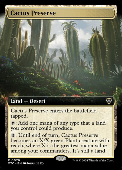 Cactus Preserve (76) - EXTENDED ART - Outlaws of Thunder Junction Commander - Game On