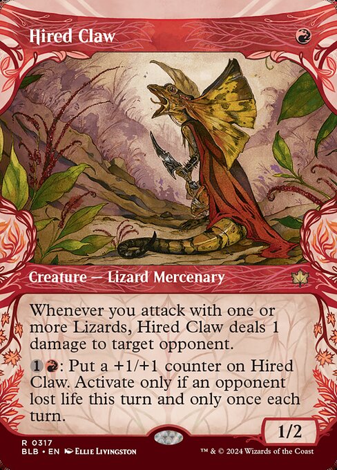 Hired Claw (317) - BORDERLESS (Foil) - Bloomburrow - Game On