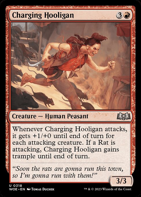 Charging Hooligan (318) (Foil) - Wilds of Eldraine - Game On