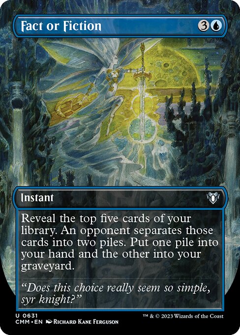 Fact or Fiction (631) - BORDERLESS - FULL ART (Foil) - Commander Masters - Game On