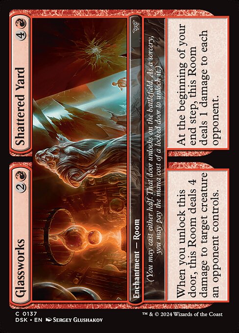 Glassworks // Shattered Yard (137) (Foil) - Duskmourn: House of Horror - Game On