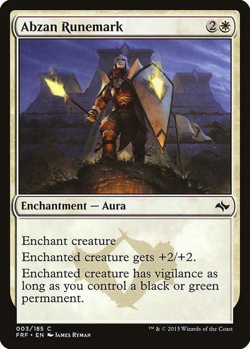 Abzan Runemark (3) (Foil) - Fate Reforged - Game On