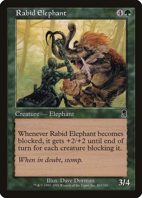 Rabid Elephant (263) (Foil) - Odyssey - Game On