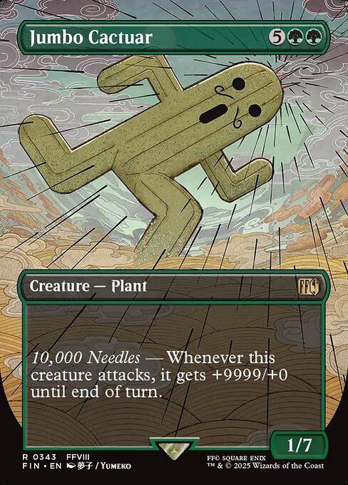 Jumbo Cactuar (343) - BORDERLESS - FULL ART (Foil) - Final Fantasy - Game On