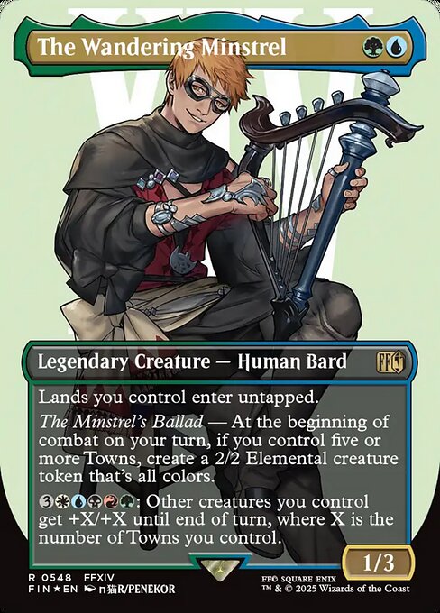 The Wandering Minstrel (548) - BORDERLESS - FULL ART (Foil) - Final Fantasy - Game On