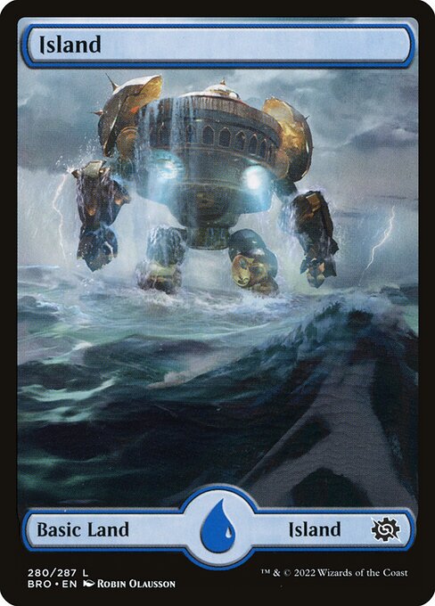 Island (280) - FULL ART (Foil) - The Brothers' War - Game On