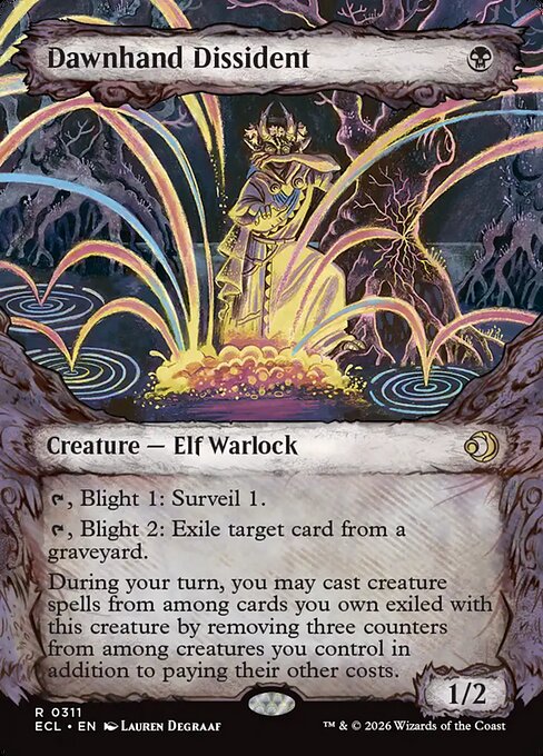 Dawnhand Dissident (311) - BORDERLESS (Foil) - Lorwyn Eclipsed - Game On